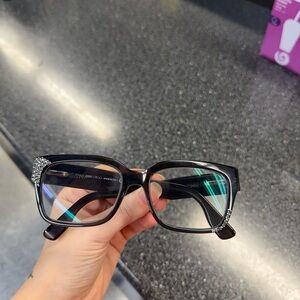 Jimmy Choo Black Swarovski crystal Glasses